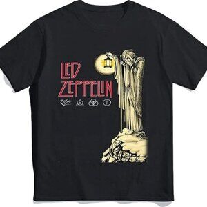 Led Zeppelin Rock Band Tour Graphic T-Shirt Classic Music Fan Gift Concert 91